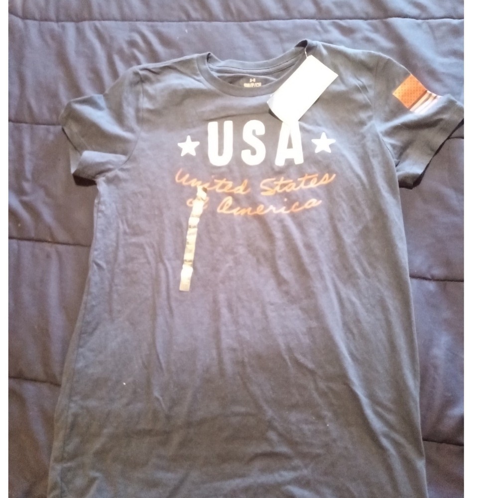 NWT‎ Under Armour Men's Freedom Vintage 1 T-Shirt Blue Size S
